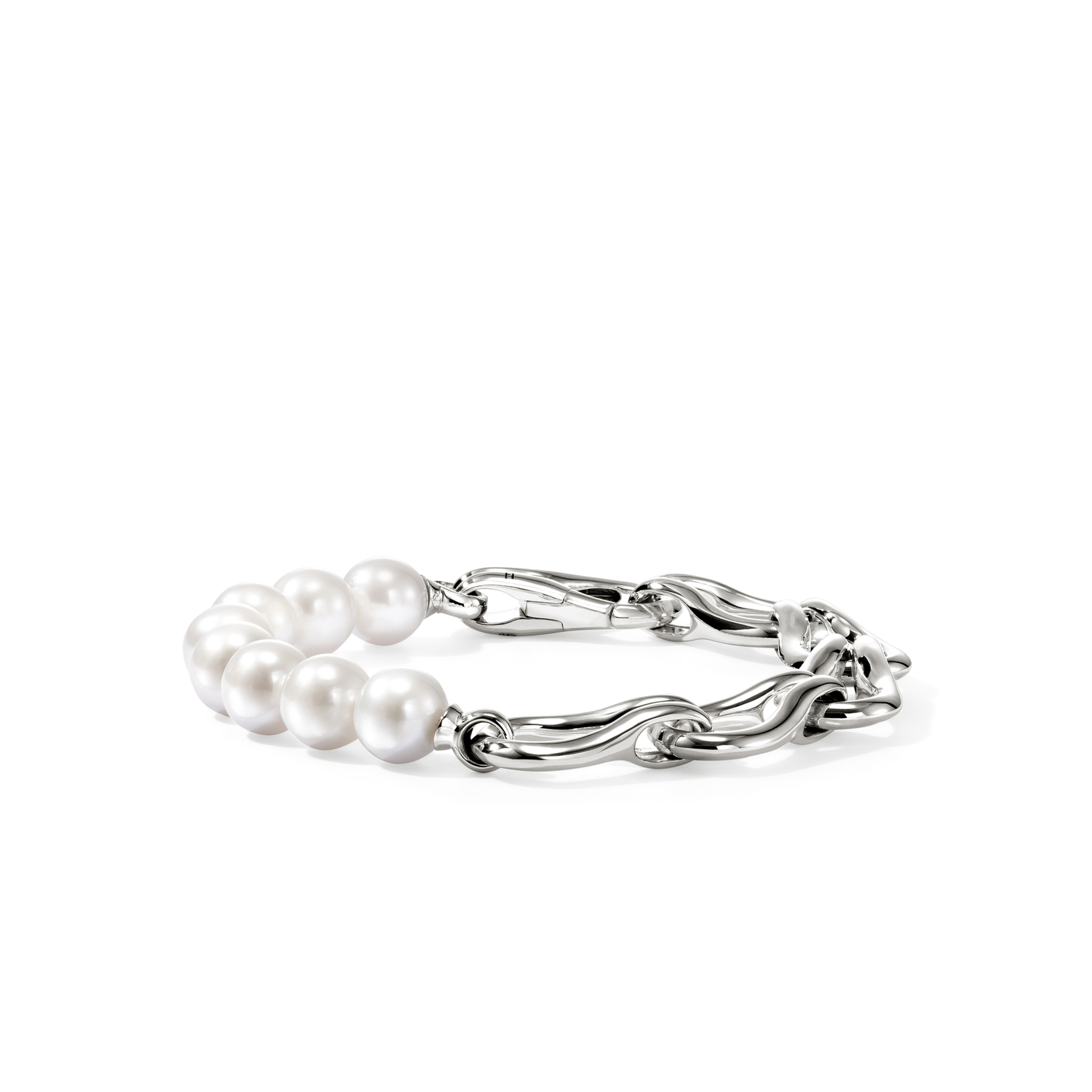 John Hardy Half and Half Surf Chain and Pearl Bracelet | LMFJ
