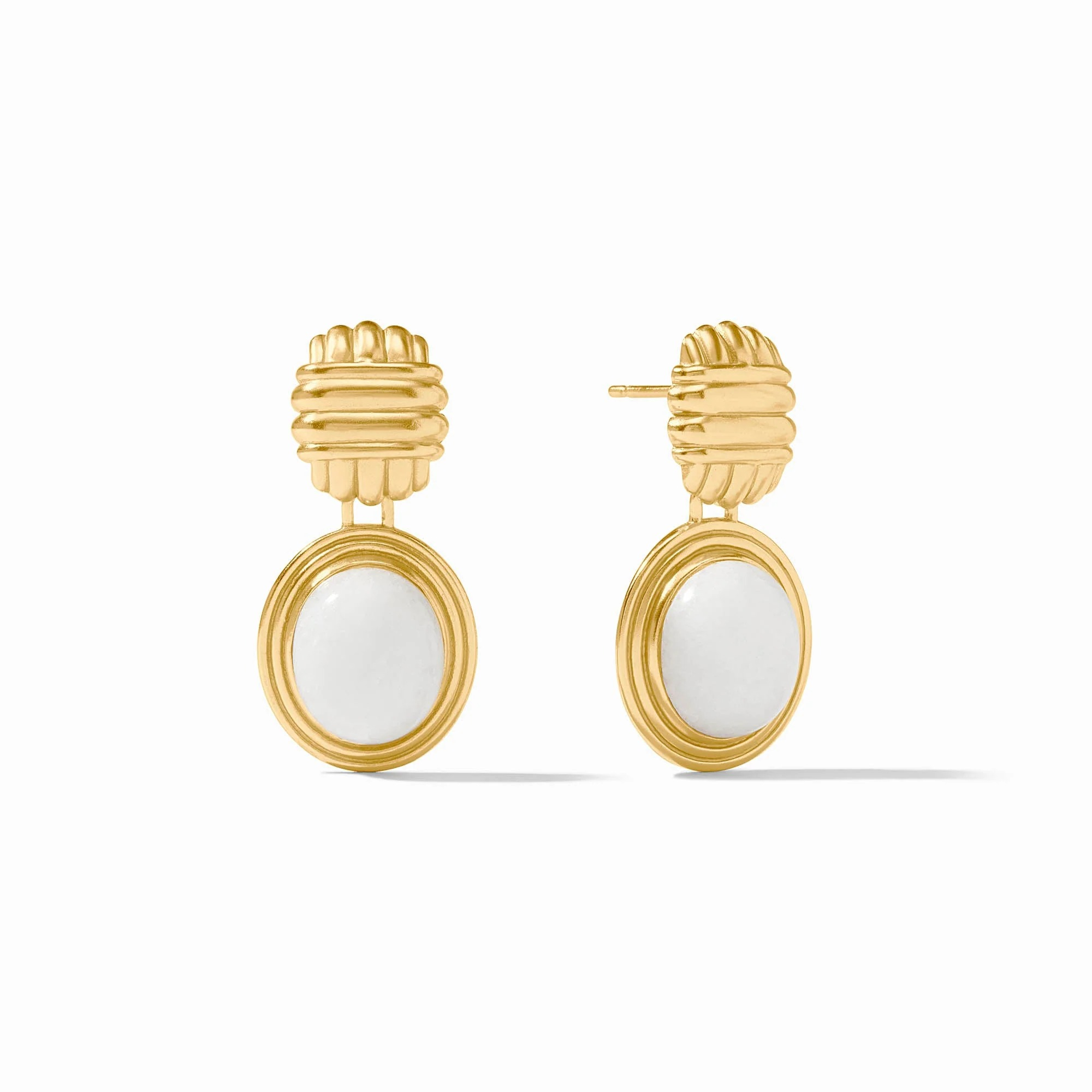 Julie Vos Portofino Stone Earrings with White Jade | LMFJ