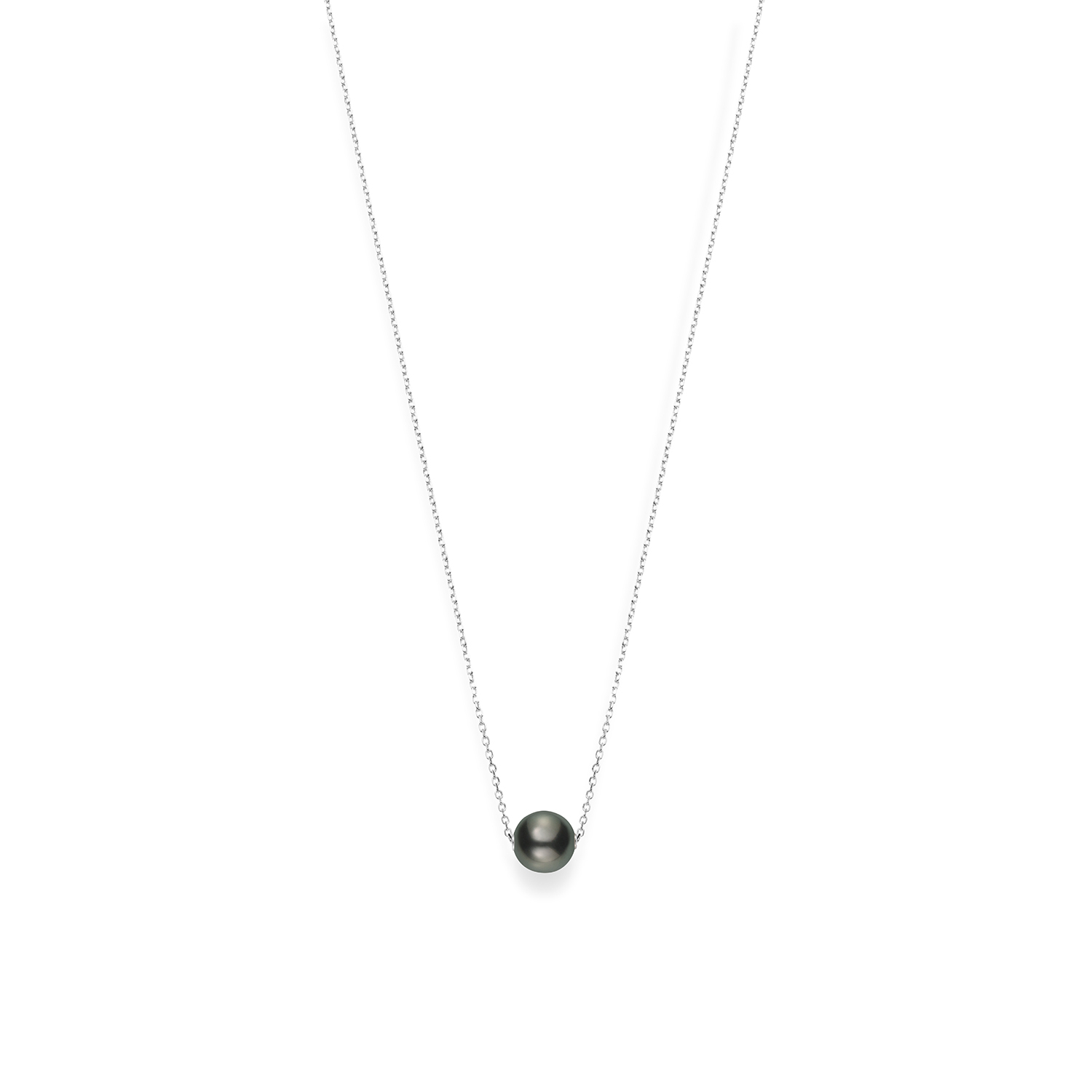 Mikimoto Black South Sea Pearl Pendant Necklace | LMFJ