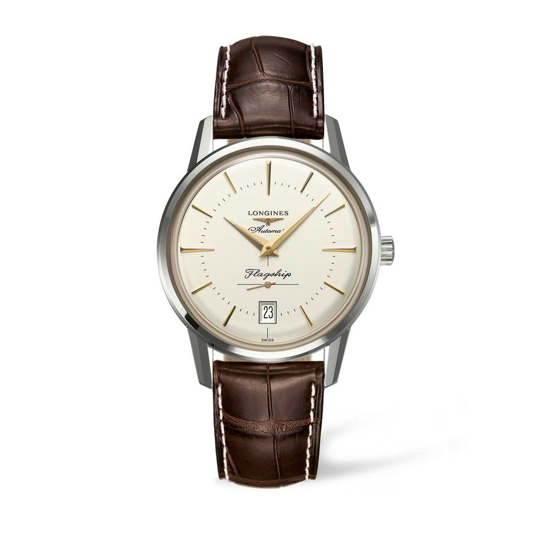 Longines Flagship Heritage with Brown Alligator Strap | LMFJ