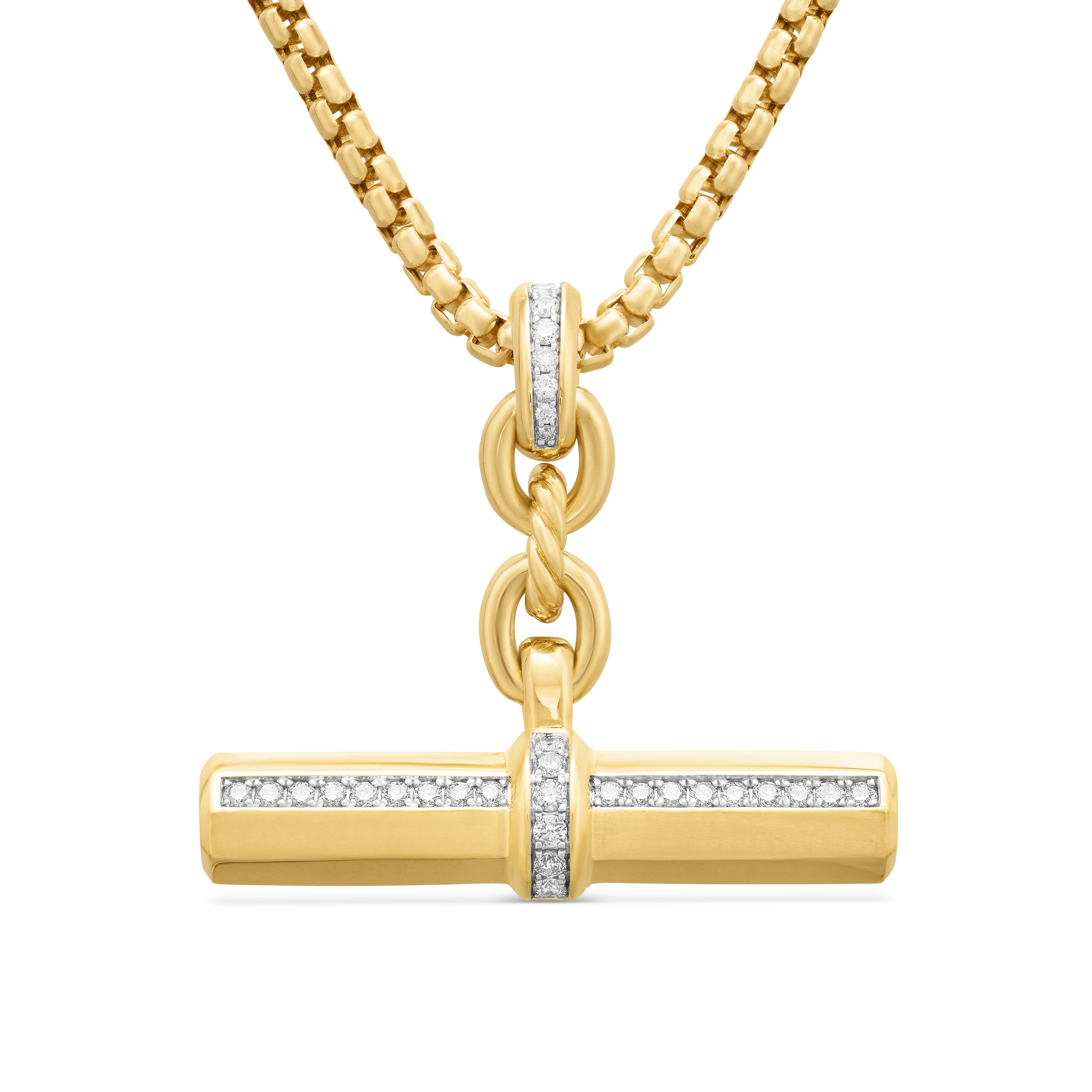 David Yurman Lexington Pendant in 18k Yellow Gold with Diamonds | LMFJ