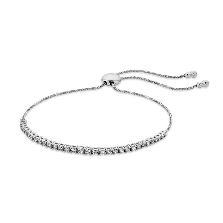 Adjustable Gold Diamond Chain Bracelet