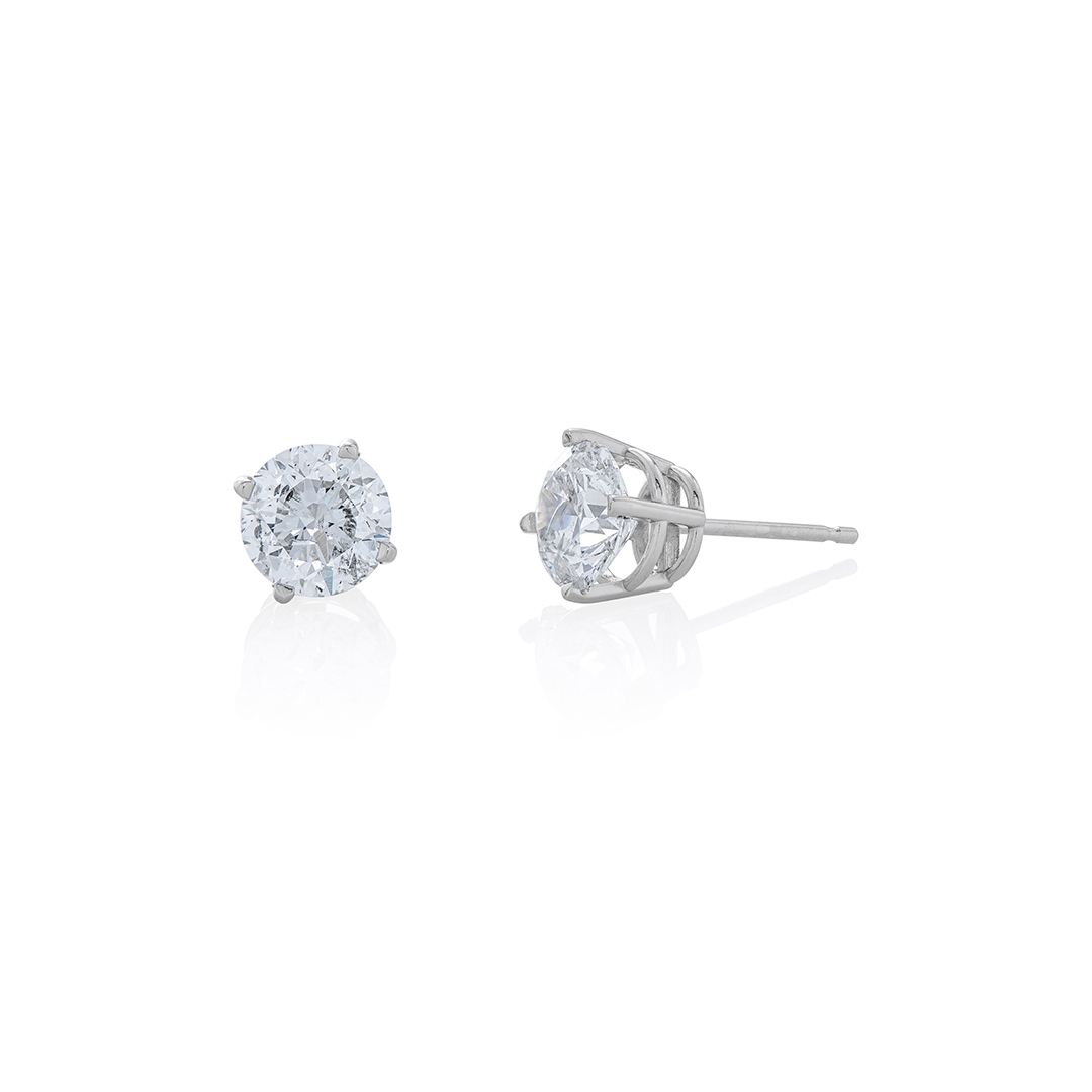 Round Diamond Stud Earrings LMFJ