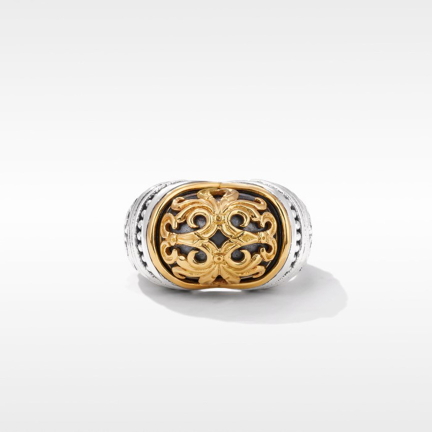 Konstantino 1993 Cuff Bracelet with Gold End Caps | LMFJ