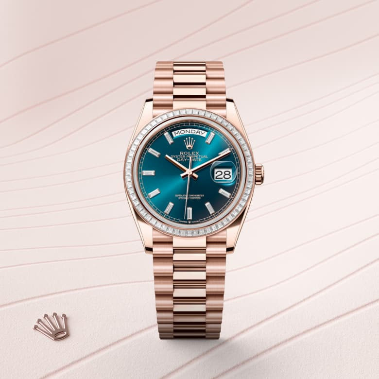 Rolex Day-Date 36 in Everose Gold, M128395TBR-0032