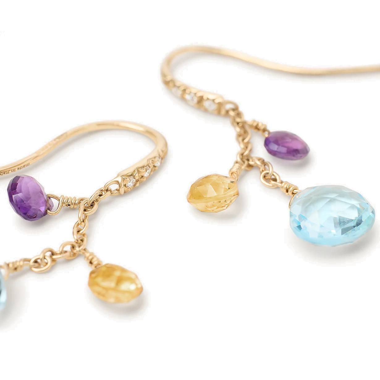 Marco Bicego Paradise Mix Gem Short Drop Earrings | LMFJ