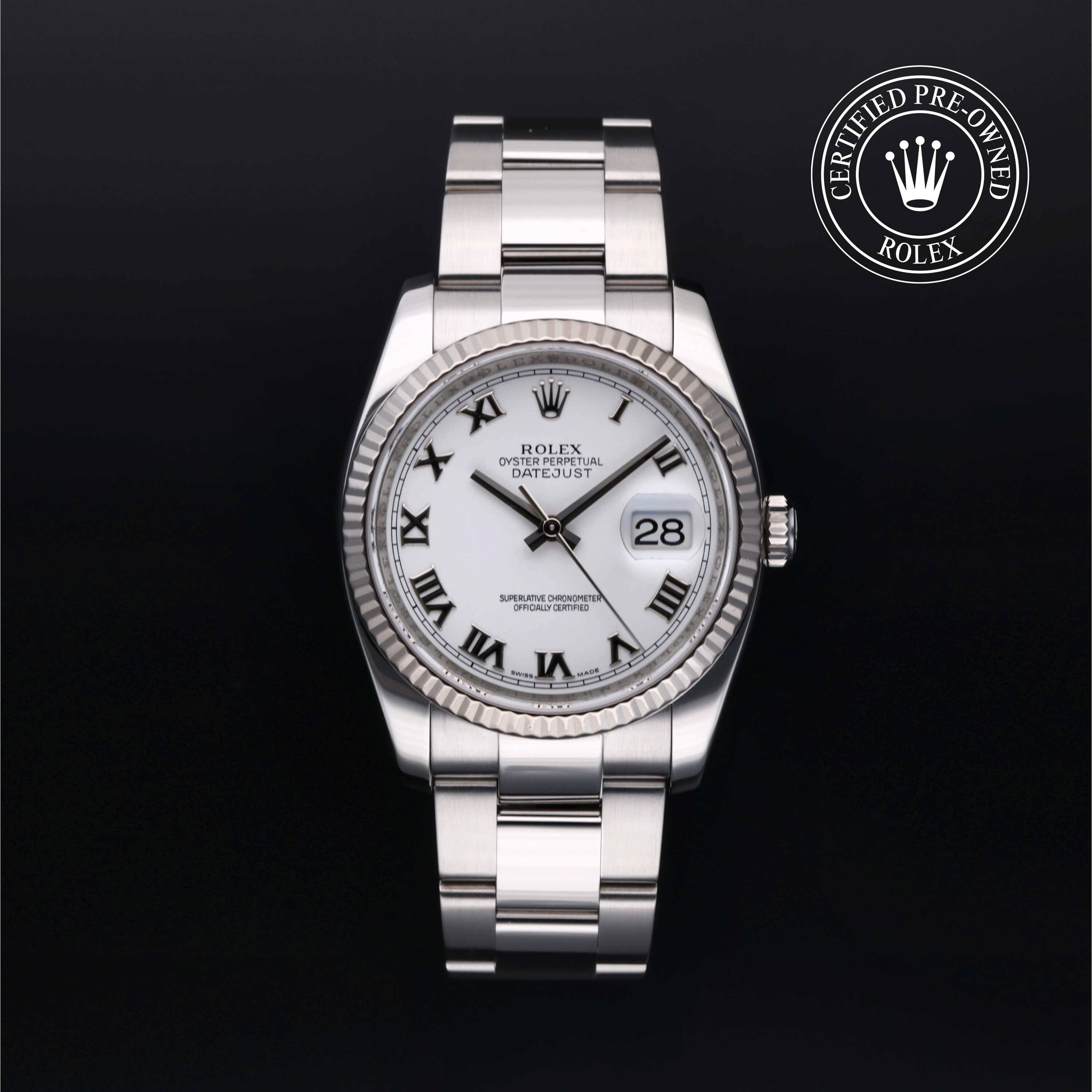 Rolex datejust 36 white on sale