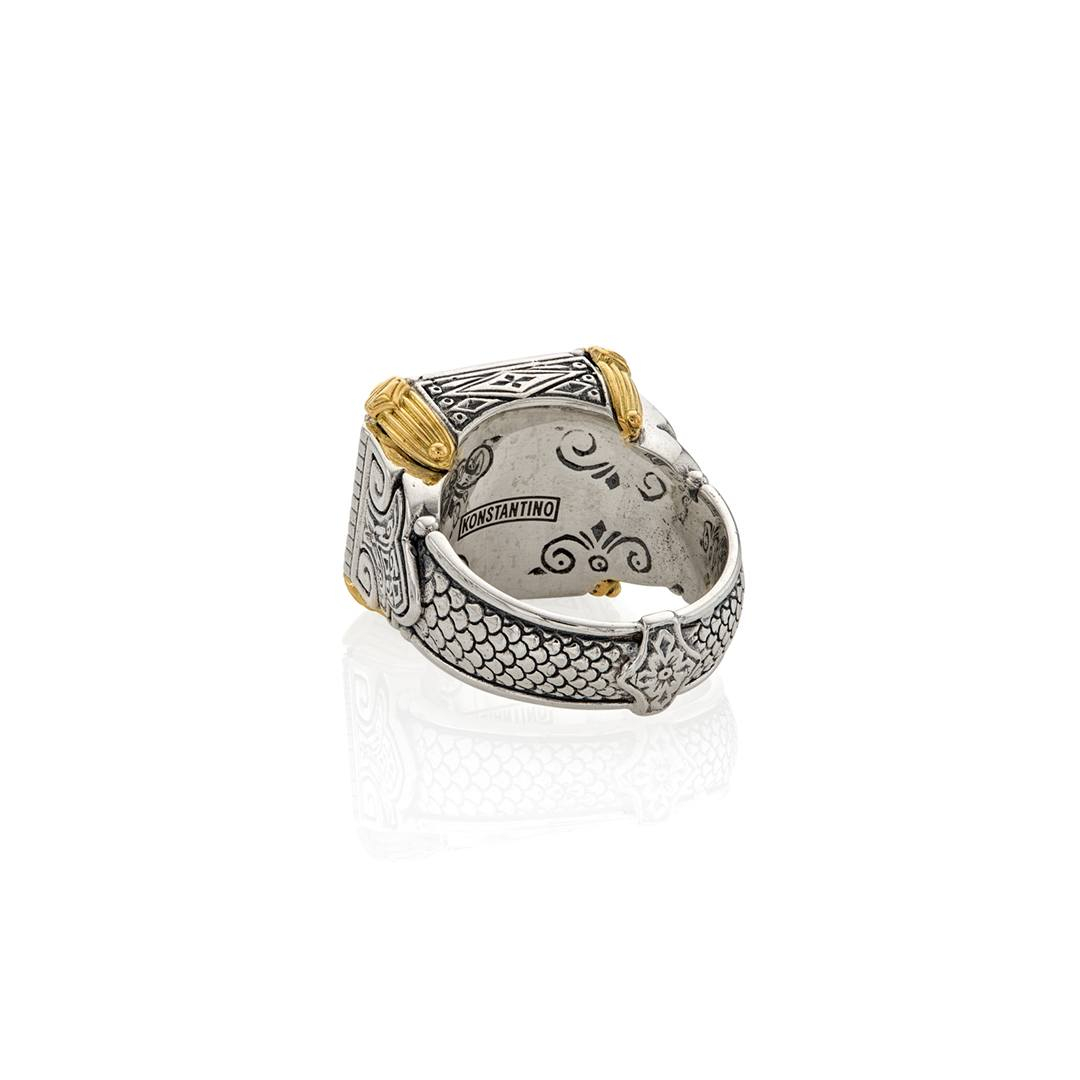 Konstantino Men's Sparta Black Onyx Ring | Lee Michaels Fine