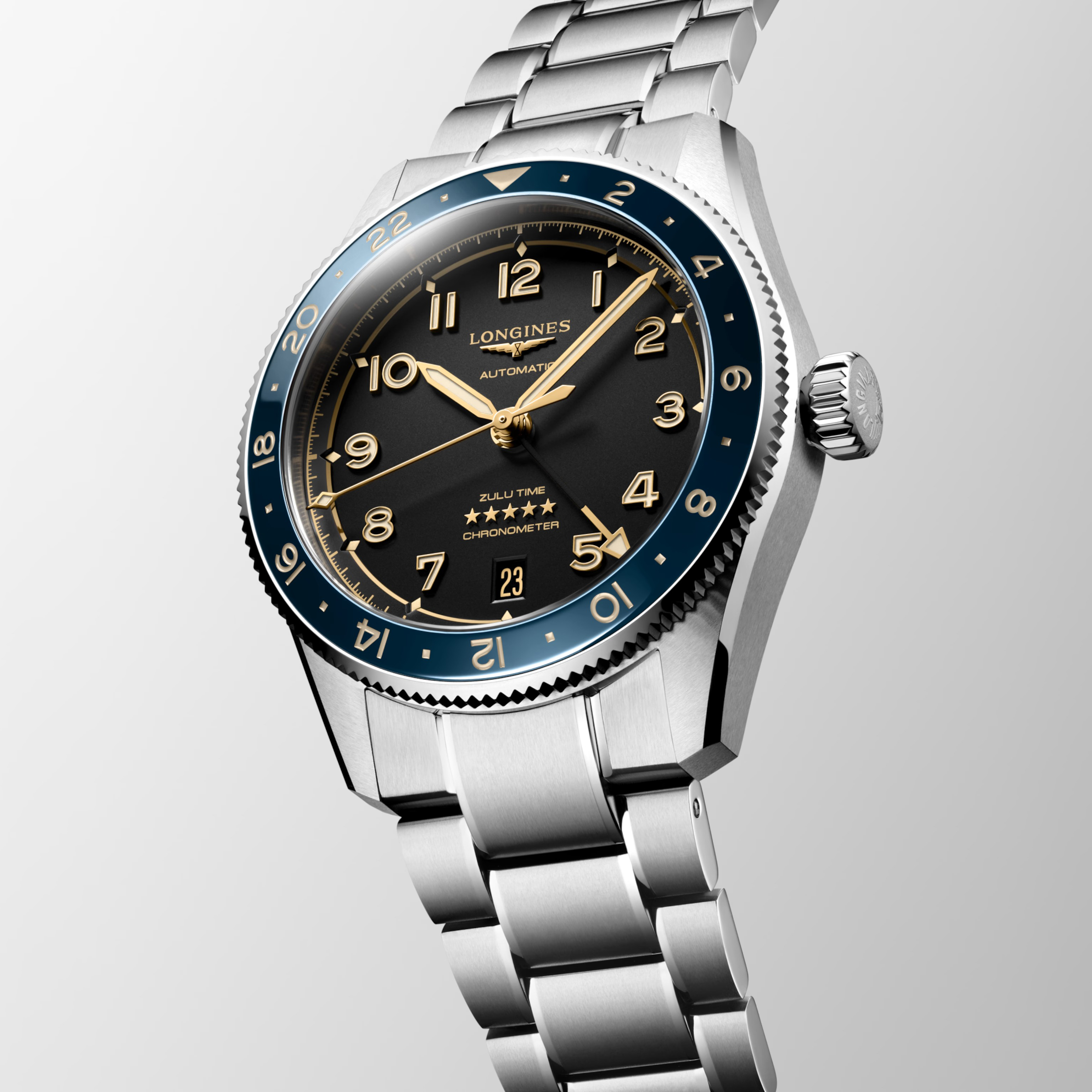 Longines 42mm Spirit Zulu Time, L3.812.4.60.6 | LMFJ