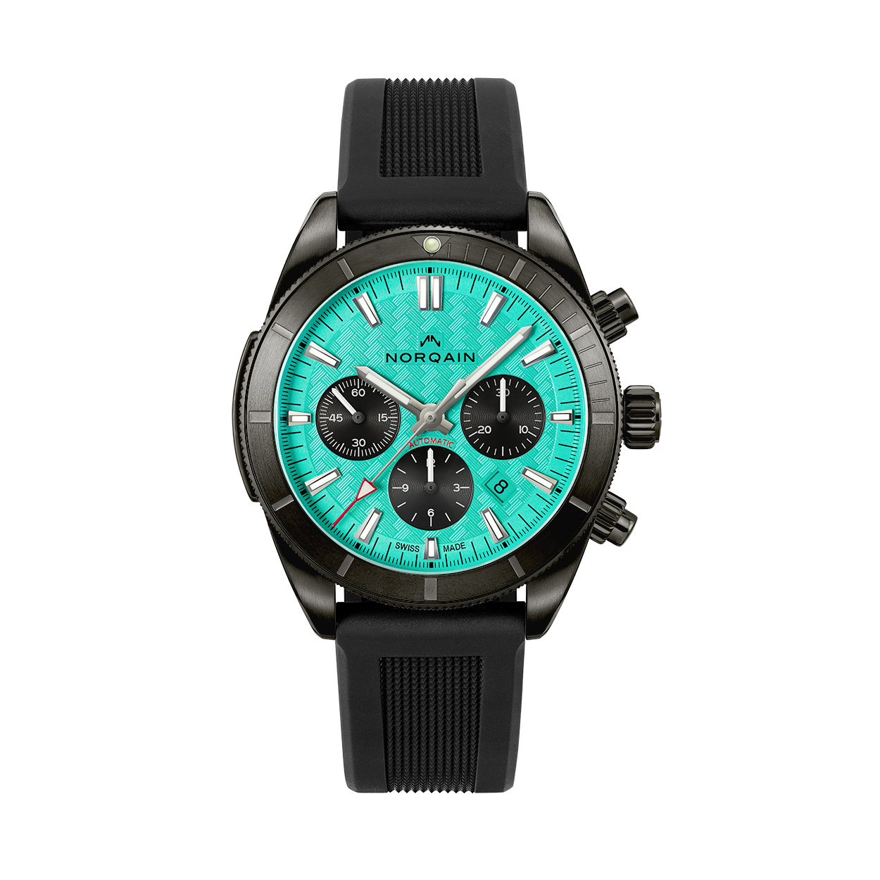 NORQAIN Adventure Sport Bronze 42mm with Green Khaki Rubber Strap