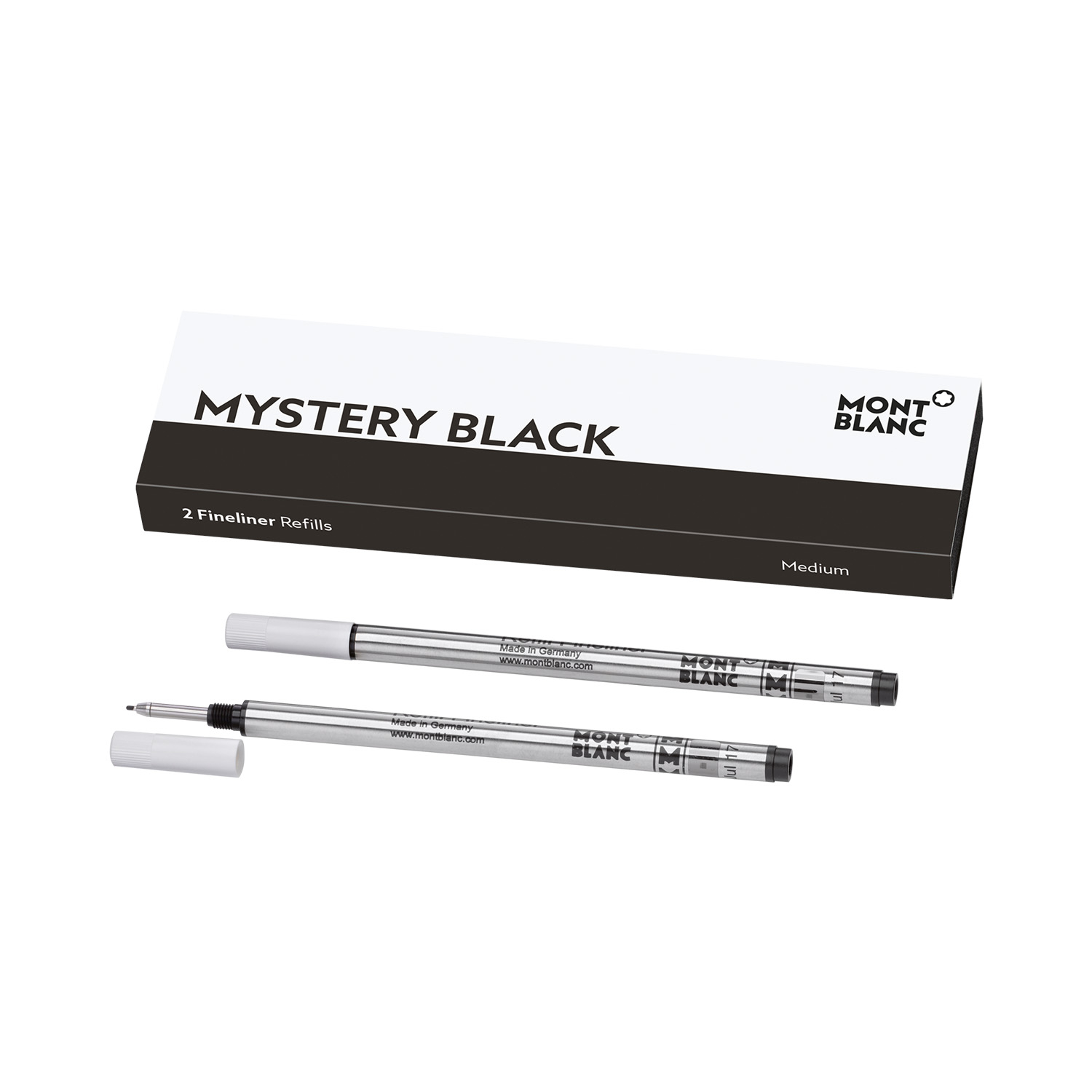 Montblanc Fineliner Refills, Mystery Black, Medium, Box of Two