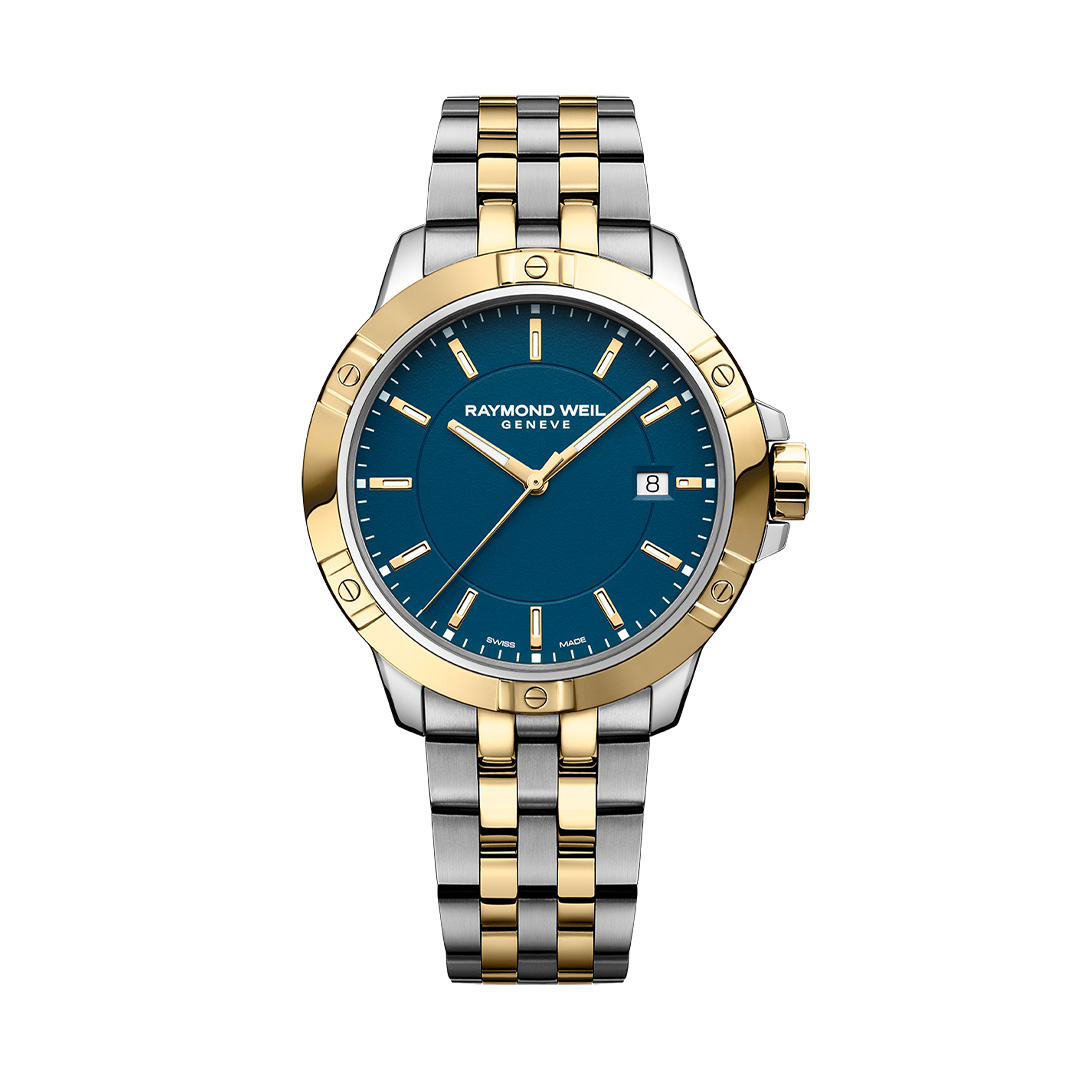 Raymond Weil Tango Men's Two-Tone Watch with Blue Dial | LMFJ