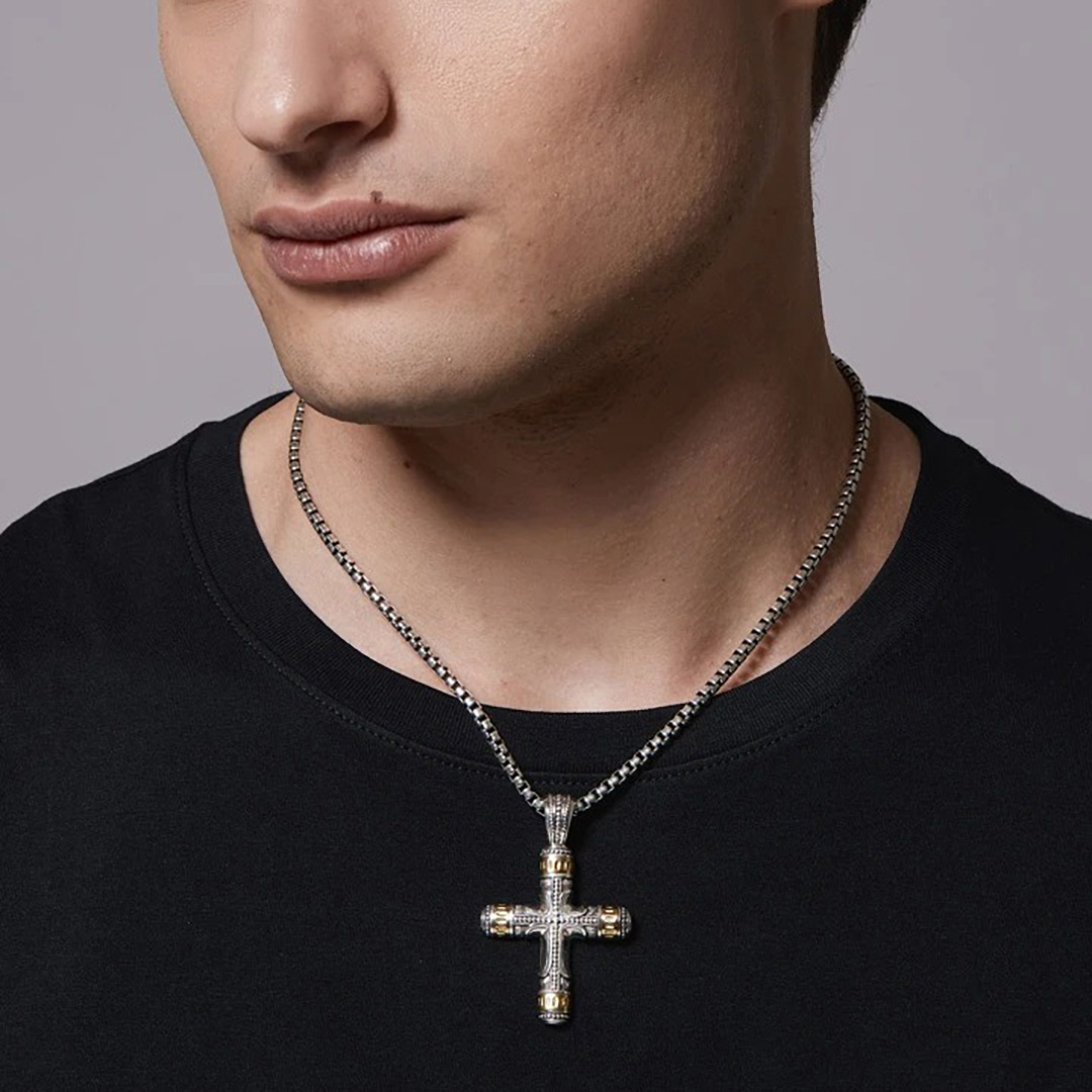 KONSTANTINO クロス ペンダント KONSTANTINO クロス ペンダント Konstantino Sterling Silver & 18K