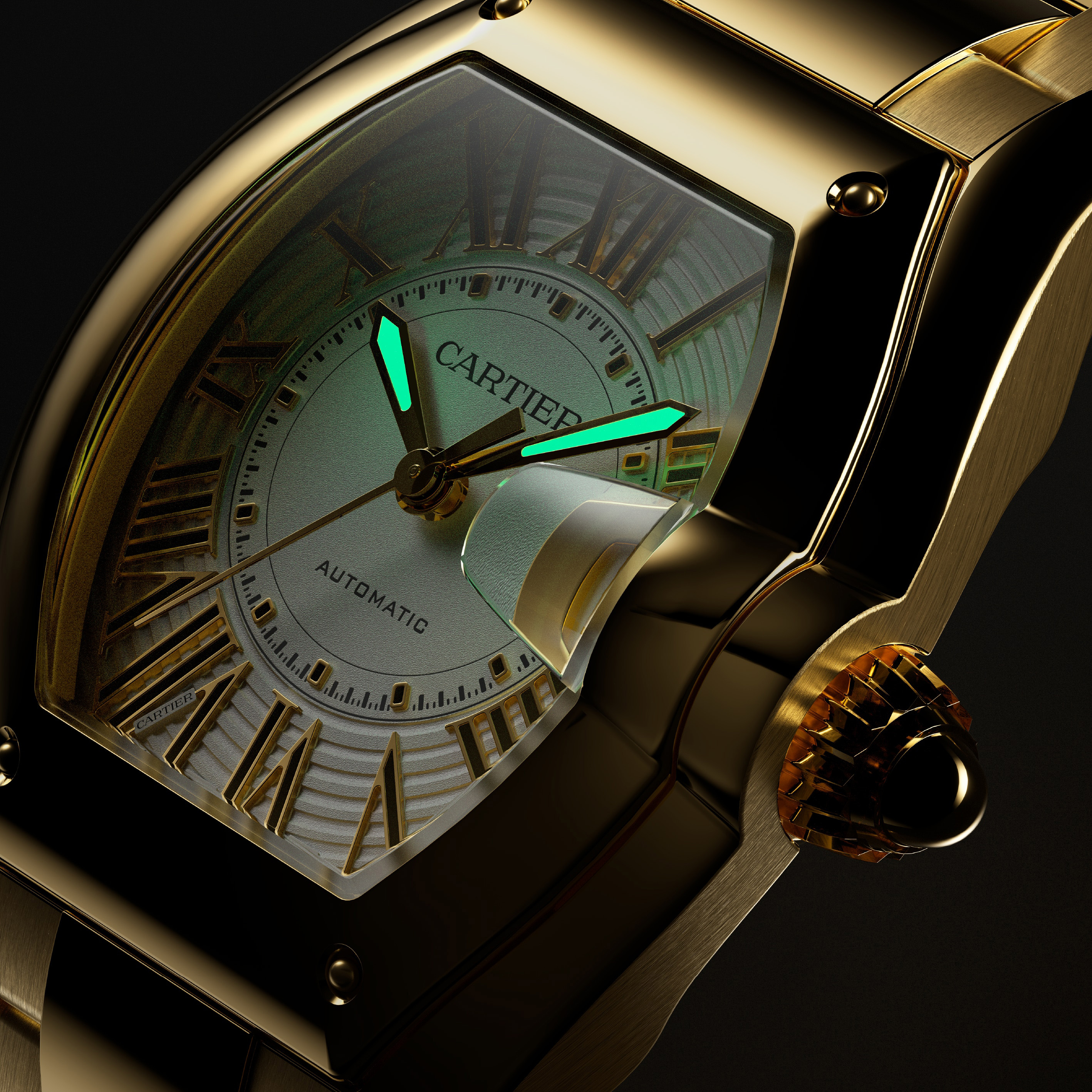 Cartier ゴールド 腕時計(クォーツ) マエストロンド Cartier Roadster Watch, Large Model, WGRD0012 | LMFJ