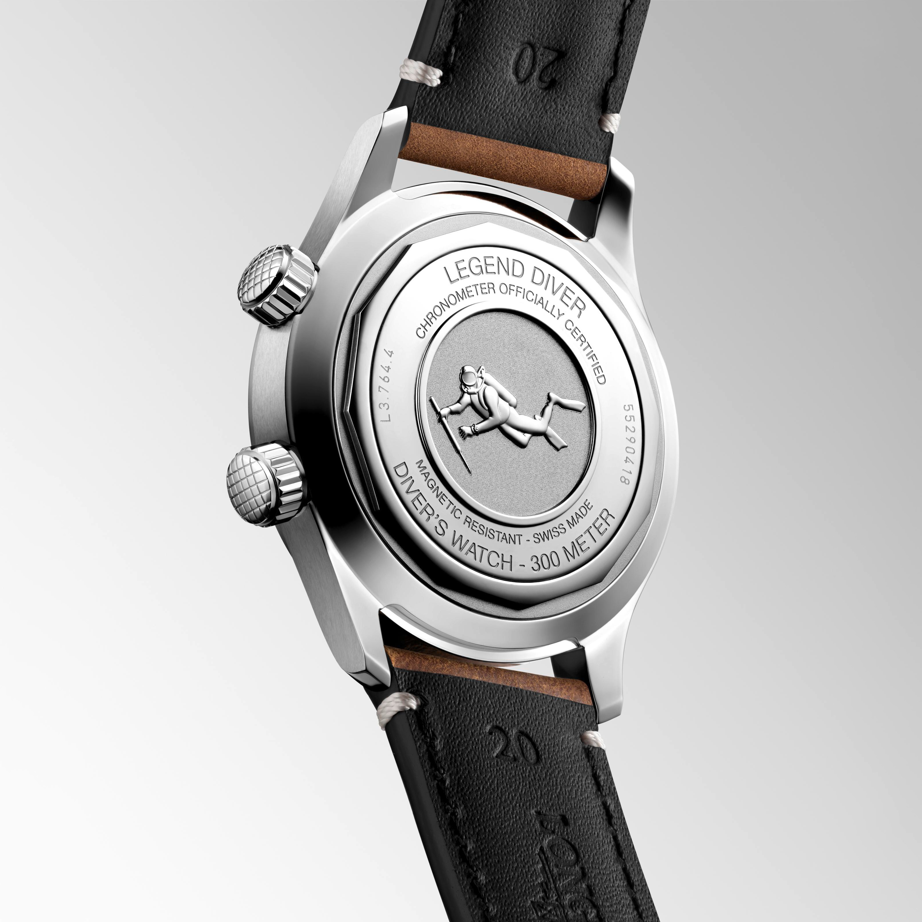 Longines Legend Diver Bronze with Green Dial and Leather Strap | LMFJ